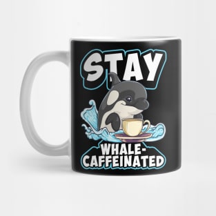 Whale Caffeinated Coffee Pun Men Women Funny Orca Coffee Mug